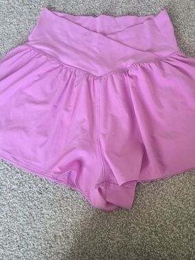 Aerie Offline Real Me Crossover Flowy Shorts Lilac Pink Purple Size Small